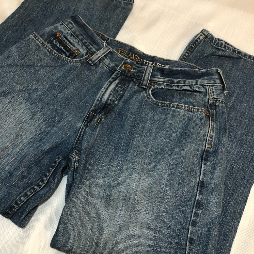 Urban Up Relaxed Straight Leg Blue Jeans
